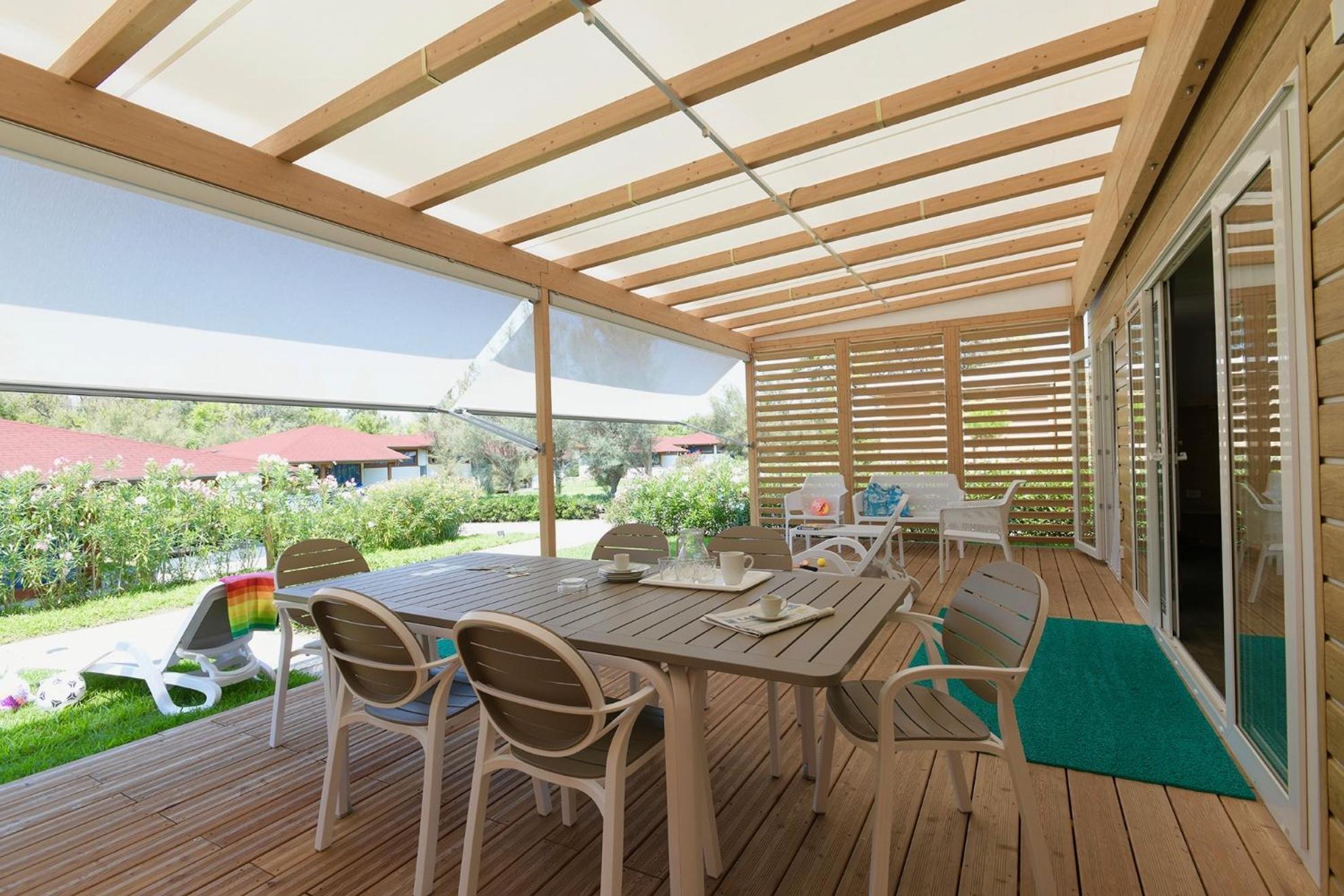 Isamar Holiday Village Ca Lino Camera foto A pergola with a retractable awning
